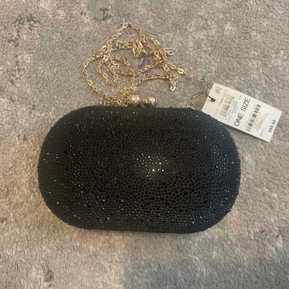 I.N.C black sparkly clutch - Picture 1 of 4
